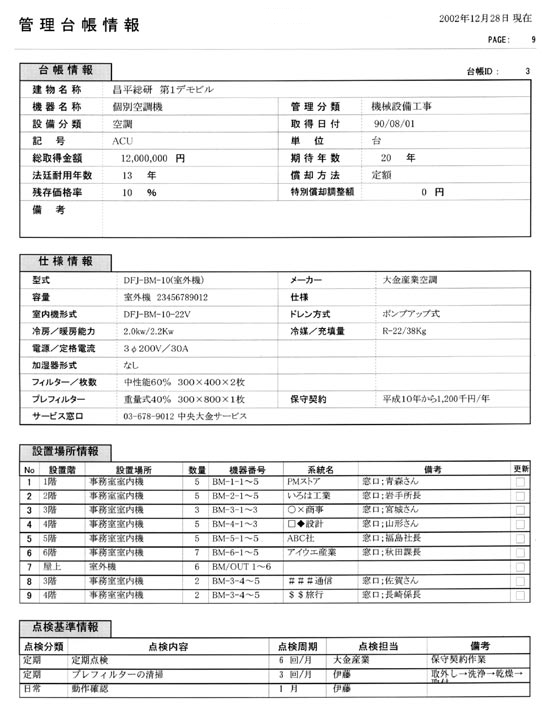 ザ・修繕計画 - 管理台帳